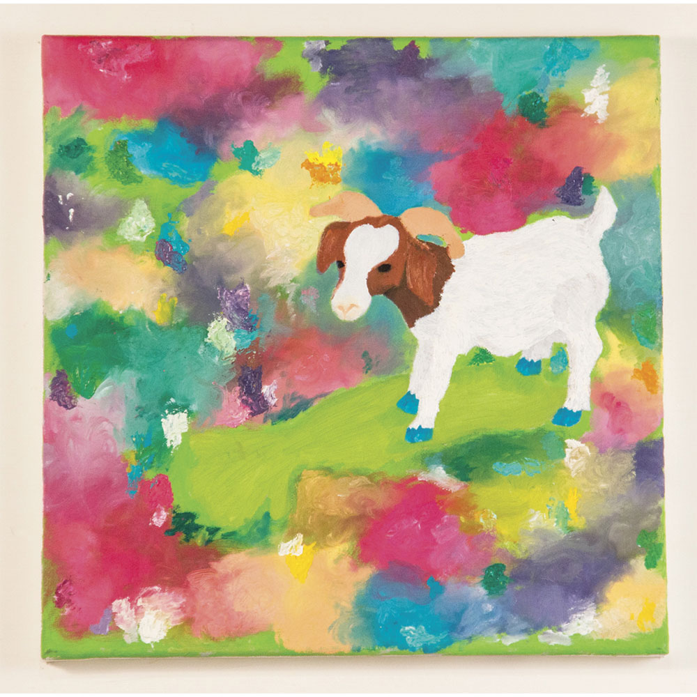 nicole-rhino-oil-on-canvas-goat